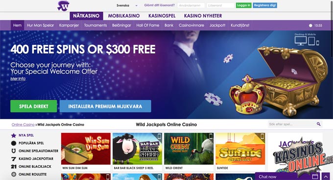 Wild Jackpots kasino